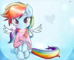 <3 blue_fur blush cute equine feral friendship_is_magic fur hair hi_res kyodashiro looking_at_viewer mammal multi-colored_hair my_little_pony pegasus purple_eyes rainbow_dash_(mlp) rainbow_hair scarf signature sitting sweater wings
Rating: Safe
Score: 10
User: Jatix
Date: April 15, 2014