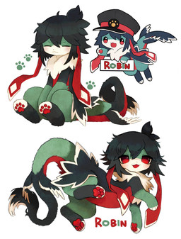 4_toes :3 :d ambiguous_gender anthro arm_tuft belly blue_hair blue_tail clothing countershading daww dipstick_ears dipstick_tail ear_markings elbow_tuft eyes_closed feathered_tail feathers feet floppy_ears fur green_body green_fur green_tail hair hat headgear headwear leg_markings lop_ears markings multicolored_ears neck_tuft open_mouth open_smile pawpads peaked_cap red_belly red_body red_countershading red_ears red_eyes red_pawpads red_tail semi-anthro simple_background sitting smile socks_(marking) solo tail tail_markings tan_body tan_fur teal_body teal_fur teal_tail text toeless_(marking) toes tuft two_tone_ears white_background white_ear_tips white_markings white_tail_tip winged_tail jejejunum mythology robin_(jejejunum) cricetid dragon eastern_dragon hamster hybrid mammal mythological_creature mythological_scalie rodent scalie absurd_res character_name full-length_portrait hi_res multiple_images portrait