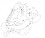 anthro blush breasts clothing duo female footwear husband_and_wife legwear male male/female married_couple pillow socks thigh_highs wings mcsweezy hasbro my_little_pony mythology fan_character nuke_(nukepone) speck_(nukepone) bat_pony equid equine mammal mythological_creature mythological_equine pegasus 2018 digital_drawing_(artwork) digital_media_(artwork) hi_res monochrome