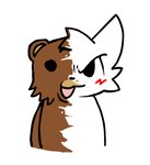 anthro blush empty_eyes evil_face furrowed_brow male mid_transformation open_mouth open_smile smile solo species_transformation transformation what_has_science_done where_is_your_god_now nazico boy_kisser_(meme) pedobear silly_cat_(mauzymice) bear domestic_cat felid feline felis mammal hi_res lol_comments meme