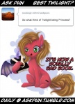 book female feral sitting solo text unknown_artist ask_pun hasbro my_little_pony tumblr twilight_(series) fan_character pun_pony earth_pony equid equine horse mammal pony comic english_text url