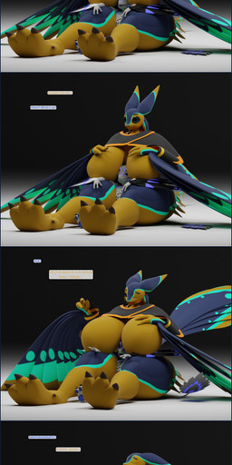 anjin_(the_tao_swordsman) big_breasts blush breasts duo enveloped female huge_breasts huge_thighs hyper hyper_breasts hyper_growth hyper_thighs larger_female male sensory_overload sitting sitting_on_another size_difference smaller_male text thick_thighs snerfoil the_tao_swordsman alav_(the_tao_swordsman) alien avali 3d_(artwork) absurd_res comic digital_media_(artwork) english_text hi_res