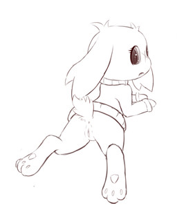 3_toes anthro anus biped bottomless bottomless_anthro bottomless_female butt clitoris clothed clothed_anthro clothed_female clothing digitigrade eyelashes feet female genitals long_ears looking_at_viewer looking_back looking_back_at_viewer lying nose_scar on_front pawpads rear_view scar simple_background small_tail solo tail toes topwear topwear_only vulva white_background meraence cave_story sue_sakamoto lagomorph mammal mimiga 2014 4:5 absurd_res digital_drawing_(artwork) digital_media_(artwork) hi_res sketch