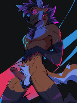 anthro athletic athletic_anthro athletic_male average_penis ball_tuft balls bedroom_eyes bisexual_pride_colors chest_tuft ear_piercing erection eyewear eyewear_only fangs genitals glasses gloves_(marking) hand_on_torso humanoid_genitalia humanoid_penis kneeling leg_markings lgbt_pride looking_at_viewer male male_anthro mane markings narrowed_eyes nude nude_anthro nude_male pecs penis piercing presenting presenting_penis pride_colors pubes seductive simple_background slim smile smiling_at_viewer socks_(marking) solo spread_legs spreading tail teeth tuft wearing_glasses heromule canid canine mammal maned_wolf 2025 hi_res
