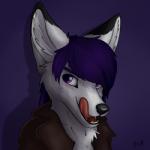 clothing coat male solo teeth tongue topwear fuzzywuff snowfox 1:1 bust_portrait icon portrait