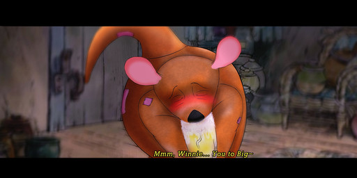 big_butt big_penis black_bars blurred_background bodily_fluids butt cum cum_in_mouth cum_inside duo ejaculation eyes_closed fellatio female genital_fluids genitals kangroo male male/female oral penile penis sex talking_to_another thick_thighs udbebu disney winnie_the_pooh_(franchise) kanga pooh_bear absurd_res hi_res letterbox widescreen