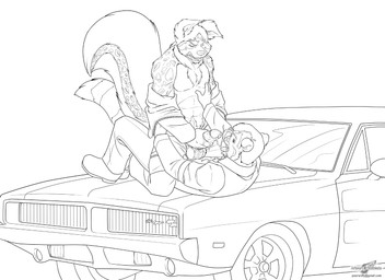 abs anal anal_penetration anthro balls biceps big_penis bodily_fluids boots bottomwear car chest_tuft clothed clothing cowgirl_position cum cum_on_face cumshot duo ejaculation erection eyes_closed footwear from_front_position fur genital_fluids genitals humanoid_genitalia humanoid_penis jacket male male/male male_on_bottom male_on_top male_penetrated male_penetrating male_penetrating_male masturbation mechanic muscular on_bottom on_hood on_top open_clothing open_shirt open_topwear orgasm pants pecs penetration penile penile_masturbation penis sex shirt shoes straddling tail text topwear tuft vehicle wolfblade cam_collins onyx_wasson border_collie canid canine canis collie domestic_dog herding_dog mammal pastoral_dog sheepdog monochrome url