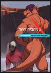 absurd_res anthro bath comic cover cover_art cover_page dinosaur duo ginkgosan hi_res looking_back male mask muscular muscular_male nude open_mouth reptile scalie scar standing water