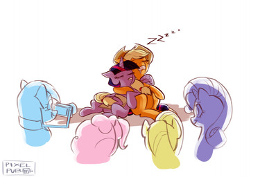 camera female female/female feral freckles group horn simple_background sleeping sound_effects vowelless vowelless_sound_effect wings zzz pixelpub friendship_is_magic hasbro my_little_pony mythology applejack_(mlp) fluttershy_(mlp) pinkie_pie_(mlp) rainbow_dash_(mlp) rarity_(mlp) twilight_sparkle_(mlp) earth_pony equid equine horse mammal mythological_creature mythological_equine pegasus pony unicorn winged_unicorn