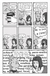 comic darkpaladin300 dialogue english_text felid female hi_res human mammal monochrome text