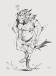 after_transformation annoyed anthro body_hair breasts canid canine claws dressing fur greyscale happy_trail leaking_milk mammal midriff milk monochrome multi_breast mythological_canine mythological_creature mythology noegenhed pregnant sharp_teeth solo teeth trans_(lore) trans_man_(lore) were werecanid werecanine werewolf