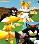 3d_(artwork) aged_up anthro big_butt blush butt canid canine comic dialogue digital_media_(artwork) duo english_text eulipotyphlan fox hedgehog hi_res male male/male mammal miles_prower moorsheadfalling running sega shadow_the_hedgehog side_mouth sonic_the_hedgehog_(series) source_filmmaker_(artwork) text