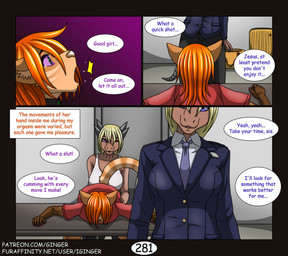 5_fingers anthro balls big_breasts blonde_hair bodily_fluids bottomwear bra breasts close-up clothed clothing collar colored_nails cum dialogue dominant dominant_female door duo female femboy fingers formal_wear front_view genital_fluids genitals good_girl group hair hand_on_butt horn male male/female medium_hair nails necktie one_eye_closed open_mouth orange_hair pink_nails purple_eyes rear_view red_clothing shirt shocked side_view simple_background smile speech_bubble sports_bra standing submissive submissive_anthro submissive_female submissive_male t-shirt tail teeth text topwear trio tuft underwear white_clothing yellow_nails iginger mythology ginger_(iginger) domestic_cat dragon felid feline felis mammal mythological_creature mythological_scalie scalie comic digital_media_(artwork) english_text hi_res multiple_scenes url