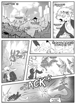 anthro blood bodily_fluids clone clothed clothing detailed_background dialogue female fight group male nude outside speech_bubble text kifyun2 kif_yppreah mia_smith canid canine fox mammal absurd_res black_and_white comic english_text hi_res monochrome