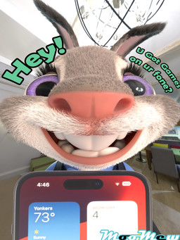 anthro blue_clothing blue_shirt blue_topwear buckteeth cellphone chair clothed clothing electronics eyelashes female fisheye_lens fur furniture grey_body grey_fur humor inside looking_at_viewer phone pink_nose police police_officer police_uniform purple_eyes shirt smartphone smile solo teeth topwear uniform moomew splatypi_(modeler) disney do_you_have_games_on_your_phone zootopia judy_hopps european_rabbit lagomorph leporid mammal oryctolagus rabbit 3:4 3d_(artwork) digital_media_(artwork) hi_res