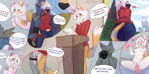 anthro balls bdsm blush bodily_fluids bondage bound breasts butt camera_view clothed clothing cock_gag cum deepthroat_gag dialogue dildo_in_mouth dildo_mask ejaculation female female_penetrated fur gag genital_fluids genitals grey_body grey_fur group hair in_bus knot knotted_penis male male/female male_penetrating male_penetrating_female masturbation nipples nude open_mouth oral oral_penetration penetration penile penile_penetration penis penis_in_vagina public public_sex recording red_eyes sex sex_toy sex_toy_in_mouth sex_toy_insertion speech_bubble stealth_sex tail text vaginal vaginal_fluids vaginal_penetration vaginal_squirting vibrator vibrator_on_pussy vulva wand_vibrator white_body white_fur white_hair yellow_body yellow_fur asusya arcanis_(hahaluckyme) calico_cat canid canine domestic_cat equid equine felid feline felis mammal absurd_res comic digital_media_(artwork) english_text hi_res shaded
