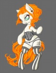 anthro clothing corset female jewelry legwear lingerie necklace panties pen piercing solo stockings tail topwear underwear tt-n hasbro my_little_pony equid equine horse mammal