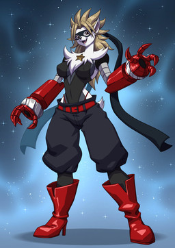 anthro big_breasts biped breasts clothed clothed_anthro clothed_female clothing female fingers front_view fur hair leotard looking_at_viewer nipple_outline smile solo standing tail teeth tongue alanscampos bandai_namco digimon digimon_(species) wolvermon 2026 digital_drawing_(artwork) digital_media_(artwork) hi_res