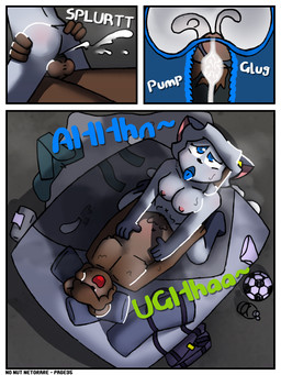 anthro bodily_fluids broken_condom cheating_girlfriend condom cum cum_inside duo ejaculation female filled_womb genital_fluids infidelity male male/female moan sexual_barrier_device connorsconnor no_nut_november barley_(connorsconnor) conley bear hybrid mammal comic hi_res meme