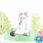 female feral flower genitals paws plant pussy solo yordraw dreamworks over_the_hedge heather_(over_the_hedge) american_opossum mammal marsupial 1:1 hi_res