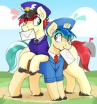 bag blue_eyes blush clothing delivery_(commerce) delivery_employee duo eye_contact feral fetlocks hair hat headgear headwear hooves letter looking_at_another mailbox male messenger_bag necktie postal_carrier postal_delivery red_hair red_tail tail turquoise_hair turquoise_tail czu friendship_is_magic hasbro my_little_pony care_package_(mlp) proper_postal_(mlp) crystal_pony_(mlp) earth_pony equid equine horse mammal pony absurd_res hi_res