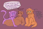 after_sex aftercare anthro bodily_fluids crying dialogue female group knees_up leaning leaning_backward long_tail simple_background sitting tail tears text trio squishysheepie beatriz_(squishysheepie) julian_(squishysheepie) sabrina_(squishysheepie) callitrichid canid canine canis domestic_dog haplorhine hybrid mammal marmoset monkey new_world_monkey pit_bull primate english_text sketch trans_(lore) trans_man_(lore)