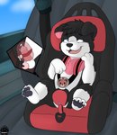 anthro baby balls bodily_fluids car car_interior car_seat cum cum_in_sex_toy ejaculation erection fur genital_fluids genitals hair inside_car inside_vehicle male male_penetrating masturbation motor_vehicle nude open_mouth orgasm pawpads paws penetrable_sex_toy penetration penile penile_masturbation penis raised_paw sex_toy smile solo traveling vehicle white_body young young_anthro bearest pink_collie border_collie canid canine canis collie domestic_dog herding_dog mammal pastoral_dog sheepdog digital_media_(artwork) hi_res