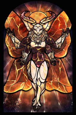 4_arms 5_fingers antennae_(anatomy) anthro arthropod_abdomen biped black_body black_sclera brown_body brown_fur fingers fur insect_wings kintsugi_(art) lepidopteran_wings looking_at_viewer multi_arm multi_limb neck_tuft tuft wings neralis floof_(binaryfloof) arthropod insect lepidopteran moth absurd_res hi_res