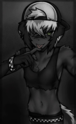 alternative_fashion emo male solo mega_moppa skunkun(laurence) mammal mephitid skunk absurd_res hi_res