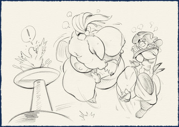 barefoot big_breasts big_penis birdbath breasts clothed clothing curly_hair determined feet female genitals hair huge_breasts huge_penis hyper hyper_genitalia hyper_penis male muscular nipples overweight penis removing_pants removing_shirt running solo surprised tail thick_thighs topless undressing wide_hips nondelismell nintendo pokemon rosa_pyle seth_grayson avian bird falcon falconid generation_1_pokemon gyrfalcon pidgeot pokemon_(species) hi_res