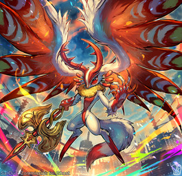 ambiguous_gender antares_(kirby_and_the_forgotten_land) anthro antlers biped chest_tuft city city_background cityscape cloud colored_nails countershade_torso countershading day detailed_background digitigrade dipstick_tail fingernails fluffy fluffy_tail fur head_wings holding_melee_weapon holding_object holding_polearm holding_spear holding_weapon horn huge_wings logo looking_at_viewer markings melee_weapon mouthless multicolored_body multicolored_fur nails neck_tuft outside polearm pupils red_body red_fingernails red_fur red_nails red_sclera sky solo spear tail tail_markings text three-quarter_view tuft unusual_wing_placement weapon white_body white_fur white_pupils wings yellow_body yellow_fur sa-dui kirby_(series) kirby_and_the_forgotten_land nintendo chaos_elfilis alien chinchillid mammal rodent starling_(kirby) 2026 artist_logo digital_drawing_(artwork) digital_media_(artwork) english_description english_text full-length_portrait hi_res portrait watermark