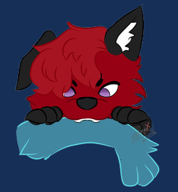 angry anthro arm_bite bite black_body black_ears black_fur black_nose black_paws floppy_ears fluffy fur hair inner_ear_fluff multicolored_body multicolored_fur purple_eyes red_body red_fur red_hair solo tuft white_body white_fur white_inner_ear_fluff sammiedecat jesam_(jesam) canid canine fox mammal red_fox true_fox alpha_channel digital_media_(artwork) hi_res nonbinary_(lore) trans_(lore) trans_woman_(lore)