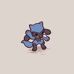 ambiguous_gender anthro blue_body blue_fur fur simple_background solo advos cringe_ass_nae_nae_baby nae_nae_dance nintendo pokemon generation_4_pokemon pokemon_(species) riolu 1:1 meme