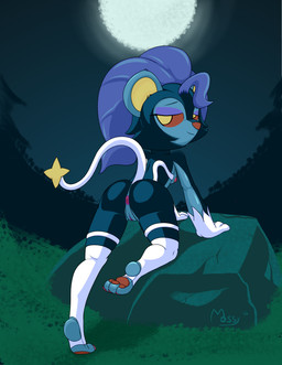 anthro anus barefoot bedroom_eyes big_ears breasts clothing cosplay feet female footwear forest forest_background genitals knee_highs knee_socks legwear light moonlight narrowed_eyes nature nature_background nipples nude pawpads paws plant seductive socks solo tail tree vulva mossycl capcom darkstalkers nintendo pokemon elin_(mossycl) fan_character felicia_(darkstalkers) felid feline generation_4_pokemon luxray mammal pokemon_(species) absurd_res hi_res