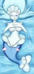 anthro areola blue_body blue_eyes blue_hair breasts female genitals hair looking_at_viewer lying nipples nude on_back pink_nose pussy semi-anthro smile solo starfish_(accessory) water white_body white_skin wide_hips gefauz nintendo pokemon asterozoan echinoderm generation_7_pokemon mammal marine pinniped pokemon_(species) primarina starfish 2016 absurd_res digital_media_(artwork) hi_res signature