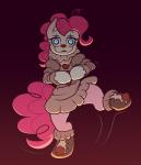 clothed clothing female hair looking_at_viewer pink_hair solo whitepone friendship_is_magic hasbro it_(stephen_king) my_little_pony stephen_king_(copyright) pennywise_the_dancing_clown pinkie_pie_(mlp) earth_pony equid equine horse mammal pony 2017 absurd_res digital_media_(artwork) hi_res