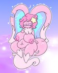 anthro belly big_breasts big_ears breasts eyewear female genitals glasses hair navel nipples pink_body pink_eyes pink_hair pink_nipples pussy solo lewdchuu_(artist) kirby_(series) kirby_and_the_forgotten_land nintendo valentina_(lewdchuu) alien chinchilla chinchillid mammal rodent starling_(kirby) hi_res