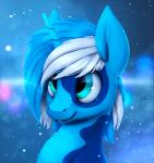 blue_body blue_eyes blue_fur blue_hair day feral fur hair horn male outside smile snow snowing solo teeth white_hair rodrigues404 hasbro my_little_pony mythology fan_character snow_sailor_(character) equid equine mammal mythological_creature mythological_equine unicorn animated short_playtime