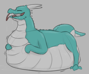 feral male male_pred oral_vore solo tail tail_fetish tail_in_mouth tail_play tongue_in_mouth vore unknown_artist mythology dragon goo_creature mythological_creature mythological_scalie scalie source_request unavailable_at_source