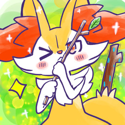 :< ambiguous_anthro ambiguous_gender anthro biped blush blush_stickers bodily_fluids front_view holding_object holding_stick leaf mouth_closed object_in_tail one_eye_closed shaking simple_background solo sparkles stick stick_in_tail sweat sweatdrop tail trembling annyui0611 nintendo pokemon braixen canid generation_6_pokemon mammal pokemon_(species) 1:1 2024 bust_portrait digital_drawing_(artwork) digital_media_(artwork) hi_res japanese_description portrait translated_description