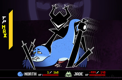 anal anal_penetration anthro armor blue_body blue_fur bodily_fluids bound bubble_emanata cum cum_on_ground cum_while_penetrated dark_fountain dominant dominant_humanoid dominant_male duo ejaculation emanata faceless_character freckled_arms freckled_back freckles from_behind_position fur gameplay_mechanics genital_fluids genitals gui hands-free hands_tied health_bar holding_melee_weapon holding_object holding_sword holding_weapon horn jockey_position male male/male melee_weapon meter neck_grab nude penetration penis prone_bone_position questionable_consent raised_tail restrained rough_sex sex submissive submissive_anthro submissive_male swirl_emanata sword tail tapering user_interface weapon yellow_eyes nebulousraven deltarune undertale_(series) north_(nebulousraven) roaring_knight humanoid mammal marine pinniped seal shadow_creature hi_res signature nonbinary_(lore)