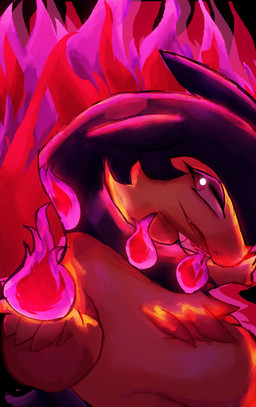 5_fingers anthro black_background colored_fire cute_fangs fangs female female_anthro fingers fire flaming_hair flaming_mane fluffy fur glistening glistening_eyes light open_mouth open_smile pink_eyes pink_fire pink_light pose pseudo_hair pseudo_mane purple_body purple_fur shadow simple_background smile solo tan_body tan_fur teeth felipotyphlosion nintendo pokemon badger generation_2_pokemon generation_8_pokemon hisuian_form hisuian_typhlosion mammal mustelid musteline pokemon_(species) regional_form_(pokemon) typhlosion absurd_res hi_res lighting