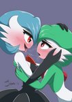 after_kiss blush bodily_fluids duo eye_contact female female/female full-face_blush hug looking_at_another saliva saliva_string tongue tongue_out jeglegator nintendo pokemon gardevoir generation_3_pokemon generation_6_pokemon mega_evolution mega_gardevoir pokemon_(species) shiny_pokemon absurd_res hi_res