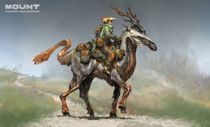 ambiguous_feral ambiguous_gender antlers bent_arm bent_legs black_antlers black_hooves blue_sky boots bottomwear brown_body brown_bottomwear brown_clothing brown_handwear brown_pants brown_scales clothed clothed_human clothed_male clothing coat day duo feral fog footwear fully_clothed fully_clothed_human fully_clothed_male fur grass green_clothing green_coat green_topwear grey_body grey_fur handwear hooves horn larger_ambiguous larger_feral light long_tail male male_human mouth_closed multicolored_body orange_eyes orange_tail outside pants path plant riding rock saddle saddle_bag scales shoes side_view sitting sitting_on_another size_difference sky smaller_human smaller_male tail tan_body tan_skin text topwear unguligrade white_boots white_clothing white_footwear white_helmet danny_gardner highguard_(game) human mammal unknown_species 2026 absurd_res concept_art digital_media_(artwork) digital_painting_(artwork) english_description english_text hi_res lighting official_art painting_(artwork) shaded