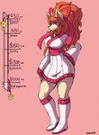 accessory anthro bell boots bow_ribbon clothing female footwear hair hair_accessory hair_bow hair_ribbon kemono orange_hair ribbons shoes solo strip_game text nsane99 undertale_yellow ceroba_ketsukane canid canine fox mammal monster english_text hi_res