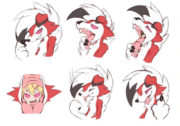 ambiguous_gender anthro bodily_fluids bound claws drooling duo encasement female finger_claws grabbing_tongue hypnosis hypnotic_eyes mind_control open_mouth oral oral_penetration penetration penis_in_mouth plushie saliva solo starbow nintendo pokemon generation_7_pokemon human lycanroc mammal midnight_lycanroc pokemon_(species) hi_res