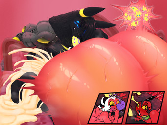 abdominal_bulge anthro anthro_penetrating anthro_penetrating_humanoid aphrodisiac arm_tattoo balls big_balls big_penis black_body black_fur black_hair blue_eyes bodily_fluids bulge butt collar cuckold cum cum_in_ass cum_inflation cum_inside cybernetic_arm cybernetic_limb cybernetics dominant female forearm_tattoo forearms fur genital_fluids genitals glowing glowing_eyes glowing_genitalia glowing_markings glowing_tattoo glowing_tongue group hair heart_eyes heart_symbol huge_balls huge_penis humanoid_genitalia humanoid_on_anthro humanoid_penetrated humanoid_penis hyper hyper_abdominal_bulge hyper_balls hyper_genitalia hyper_penis impregnation inflation larger_anthro larger_dom larger_male leaking_cum lips long_tongue looking_pleasured machine male male/female male/male male_anthro male_impregnation male_penetrated male_penetrating male_penetrating_male markings muscular muscular_male nipples nude_anthro nude_male penetration penis pregnant pregnant_female restrained restrained_by_tentacles ridiculous_fit sex size_difference smaller_female smaller_humanoid smaller_male smaller_penetrated sperm_cell sperm_cell_with_face sperm_dominating_ovum tail tail_wrapped_around_arm tattoo tentacle_penetration tentacle_pumping_cum tentacle_sex tentacles text tongue tongue_in_throat tongue_insertion tongue_out tongue_pumping_aphrodisiac tongue_suckers trio yellow_markings yellow_penis kafiro_element egyptian_mythology hellaverse helluva_boss middle_eastern_mythology mythology nintendo pokemon anubis anubis_rose_(character) millie_(helluva_boss) moxxie_(helluva_boss) canid canine deity eeveelution generation_2_pokemon humanoid imp mammal mythological_canine mythological_creature pokemon_(species) umbreon werecanid werecanine werecreature werewolf 4:3 absurd_res hi_res