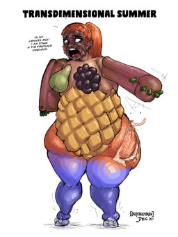 after_transformation black_text cake dessert female food food_transformation fruit fruit_basket fruit_cake grape hair holidays human_to_humanoid not_furry not_furry_focus open_mouth orange_hair pear pineapple plant ponytail simple_background solo species_transformation text transformation white_background okayokayokok adult_swim cartoon_network christmas rick_and_morty summer_smith food_creature food_humanoid humanoid 2021 absurd_res dated english_description english_text hi_res signature