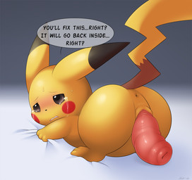 anus asking asking_viewer bodily_fluids butt crying dialogue fangs female genitals multicolored_ears multicolored_tail prolapse question red_cheeks solo speech_bubble sweat tag_question tail talking_to_viewer tears teeth text tongue tongue_out translucent_speech_bubble vaginal_prolapse vulva yellow_body yellow_skin yes-no_question slimefur nintendo pokemon generation_1_pokemon mammal mouse murid murine pikachu pokemon_(species) rodent alternate_version_at_source english_text hi_res