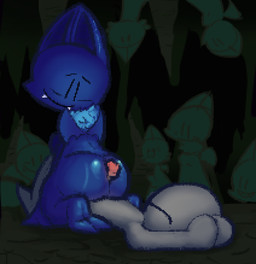 anthro audience barefoot bat_wings big_butt biped blue_body breasts butt cave cute_fangs duo_focus fangs feet female genitals glans group hands_behind_head hot_dogging lying male male/female membrane_(anatomy) membranous_wings neck_tuft on_back on_bottom on_top penis reverse_cowgirl_position sex small_wings smile teeth tuft voyeur wings bugguydude anon bat mammal 2021 digital_media_(artwork)